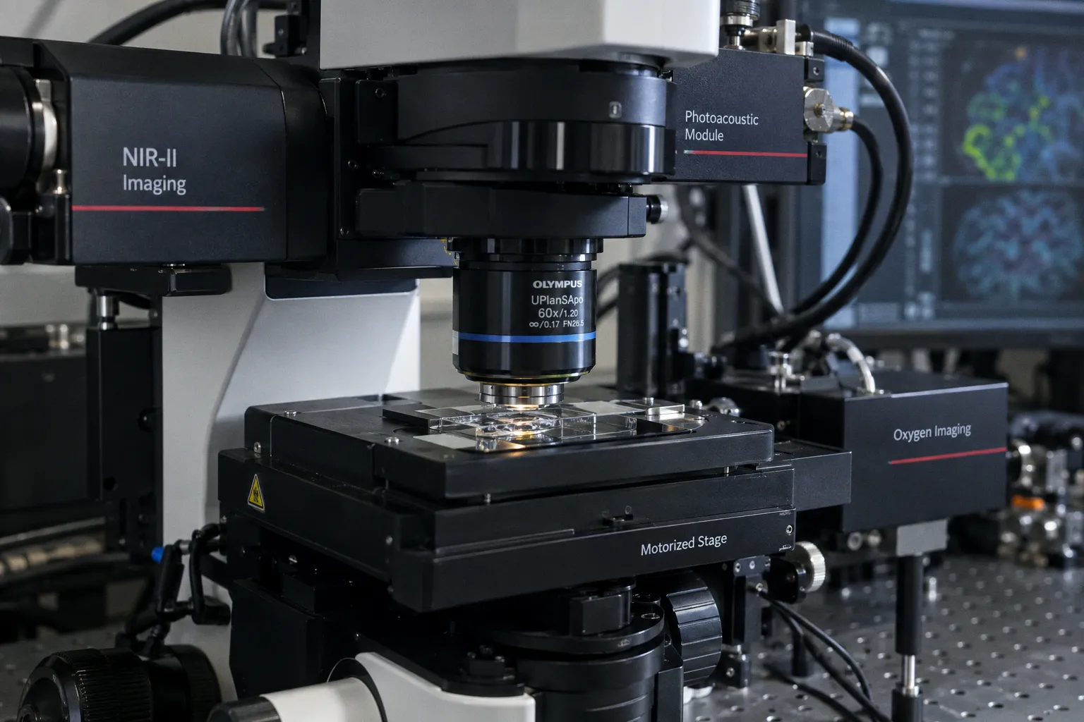 Hybrid Microscope Maps Real-Time Brain Oxygen and Neuronal Activity at Cellular Scale
