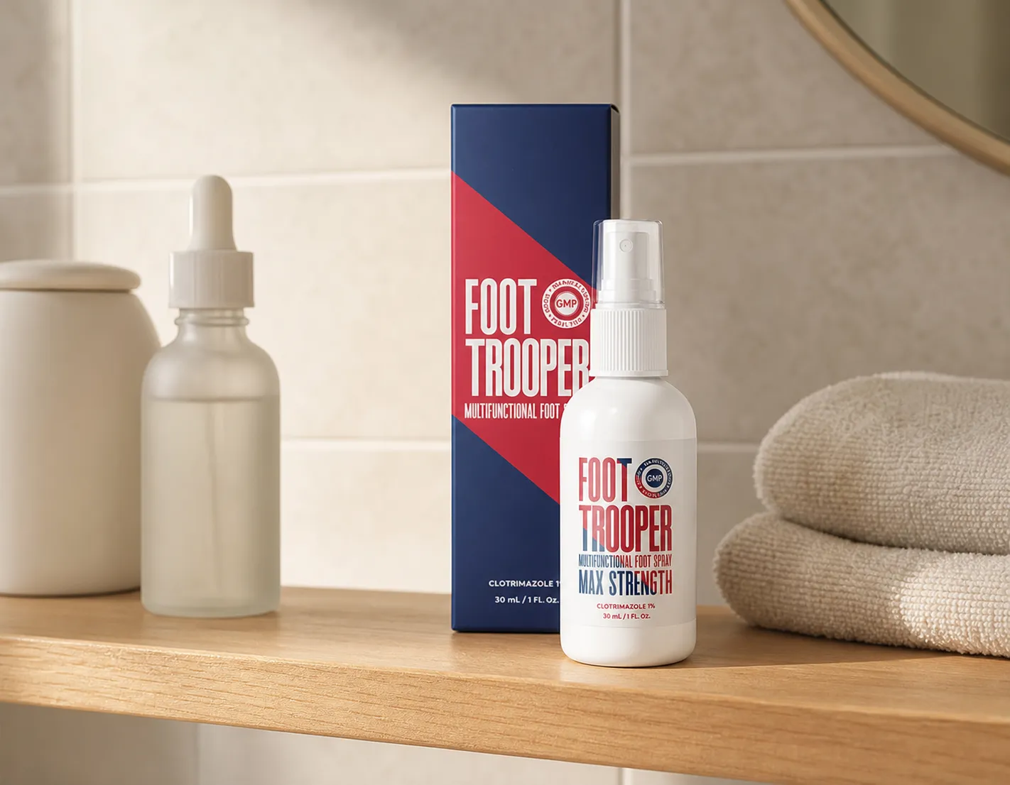 Foot Trooper-fungus remedy — the package in everyday use