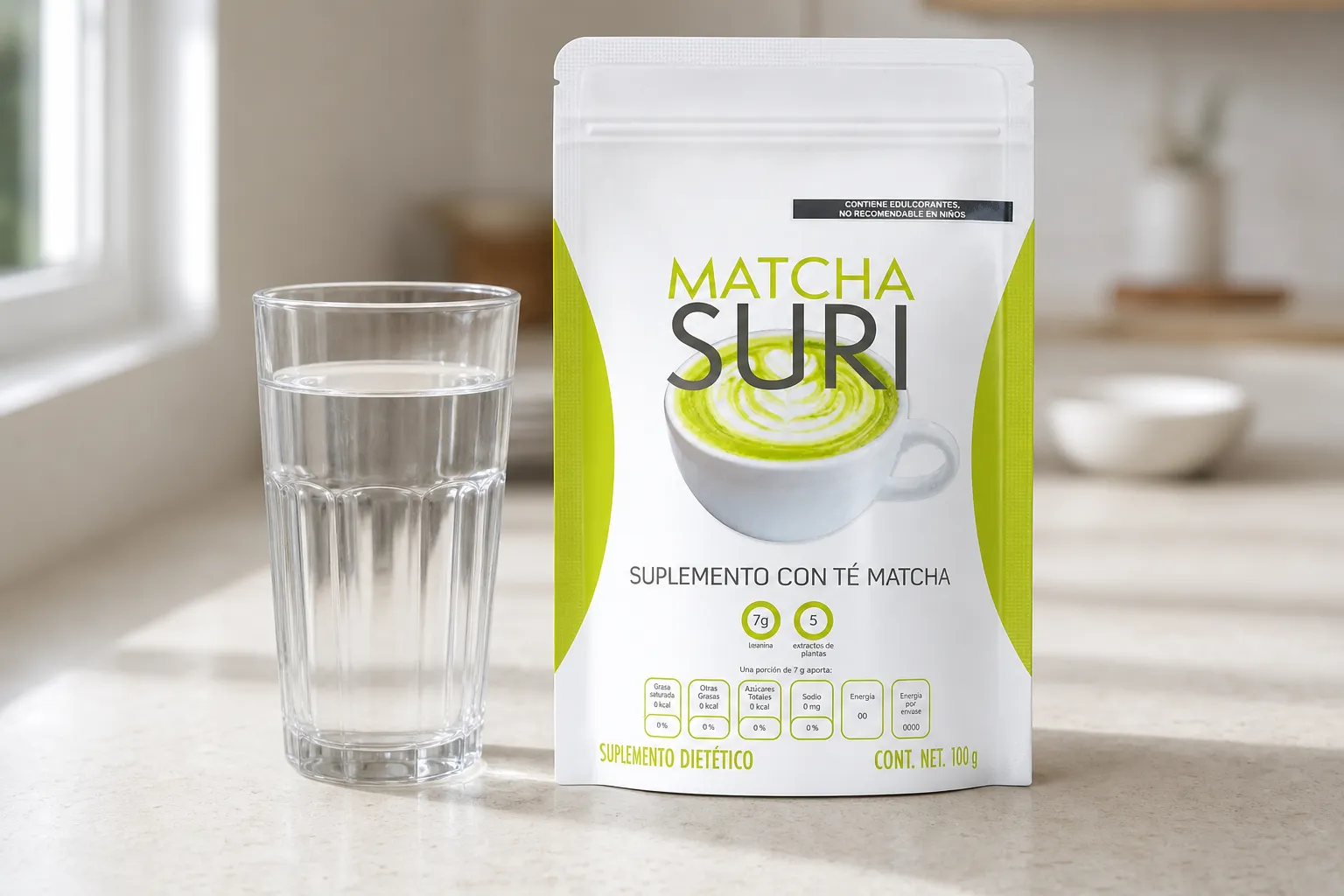 Matcha Suri — the package in everyday use