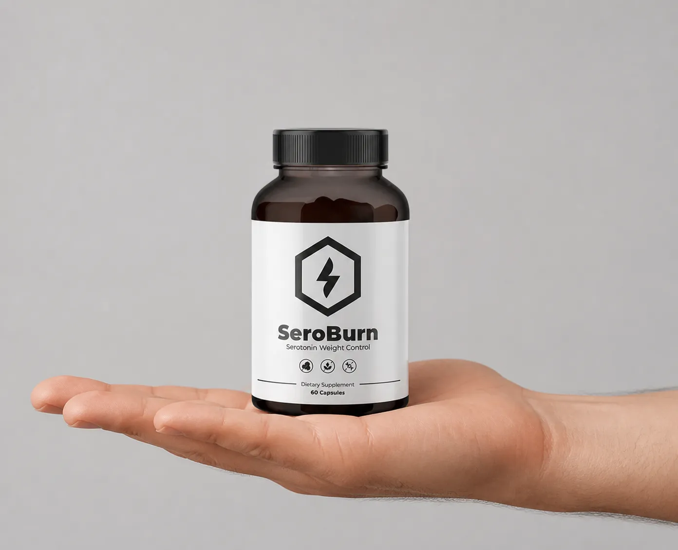SeroBurn — the package held in a hand