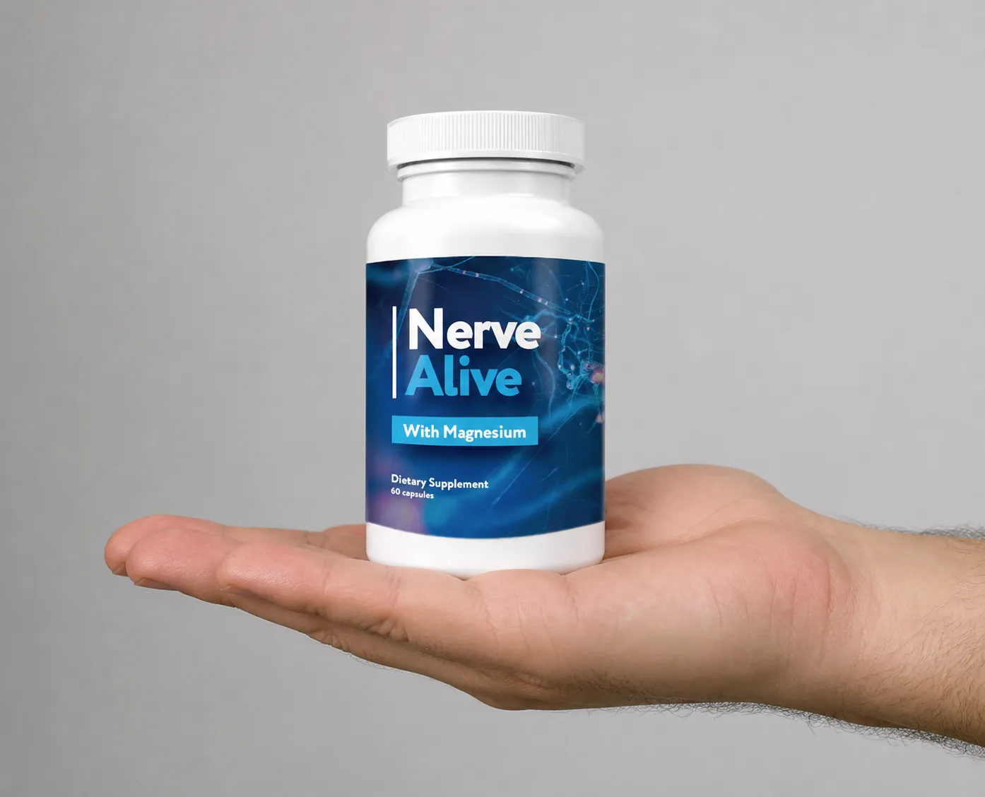 NerveAlive — the package held in a hand