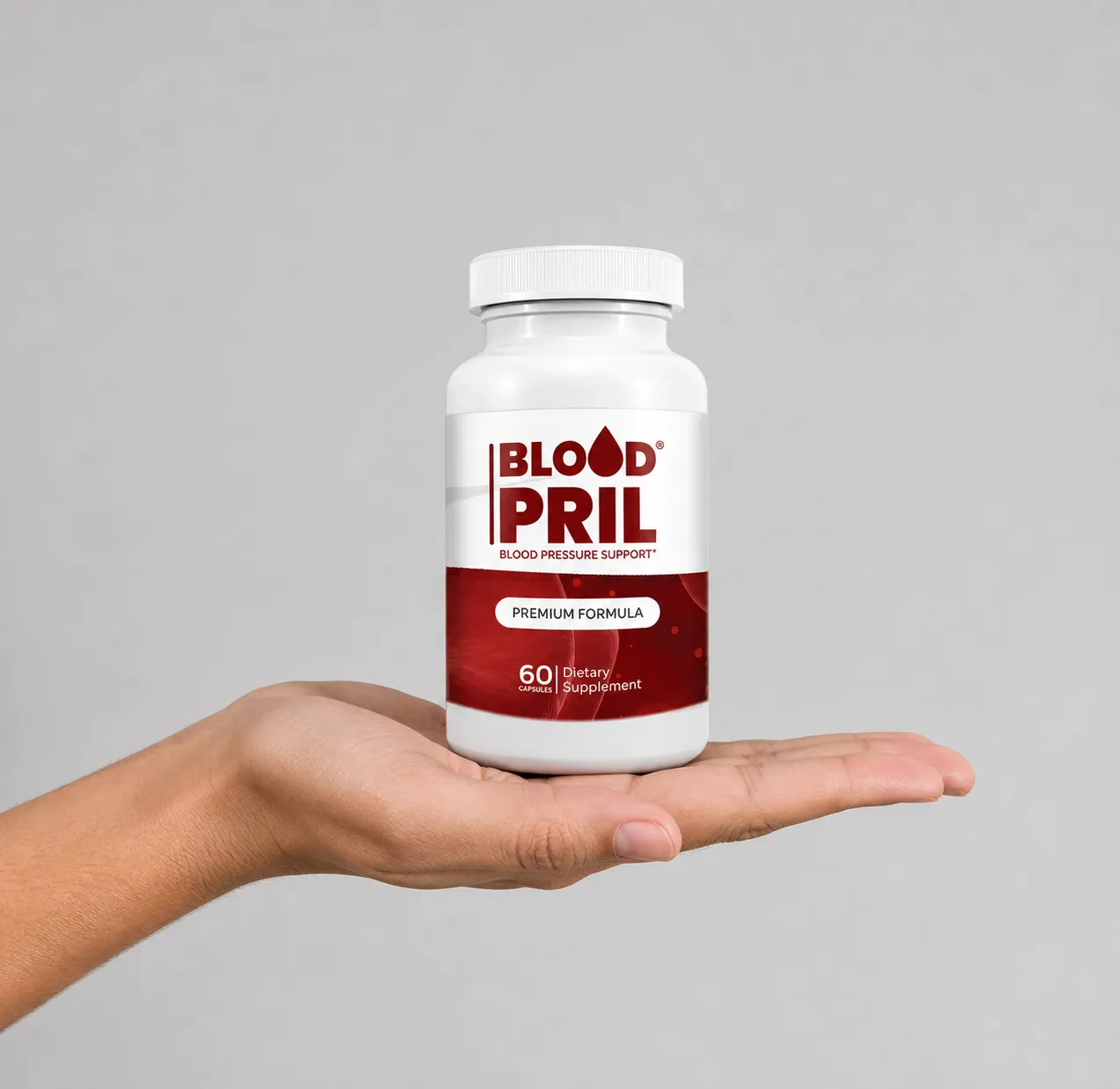 Bloodpril — the package held in a hand