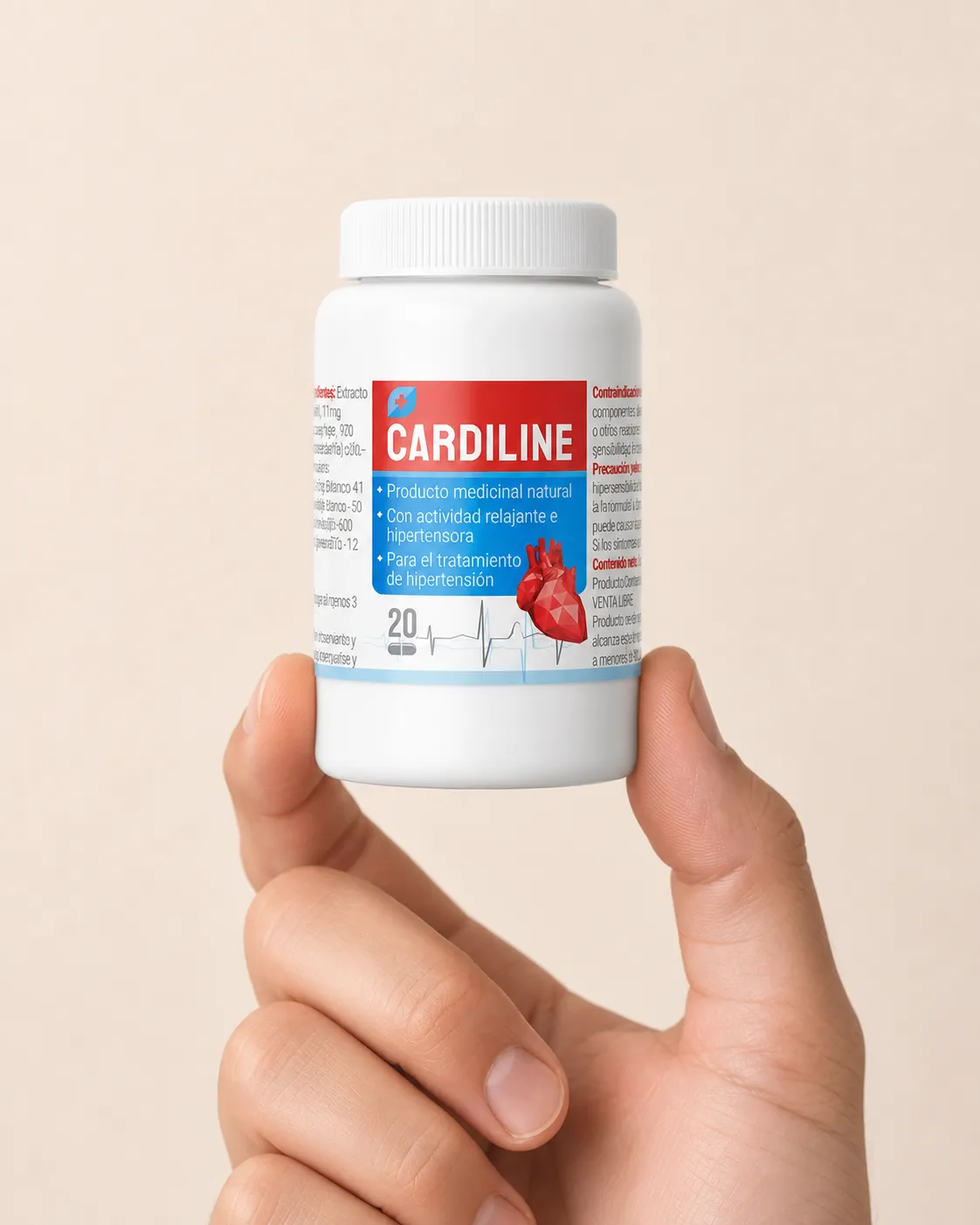 Cardiline USA — the package held in a hand